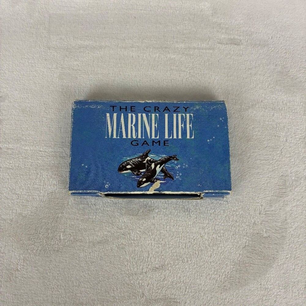 Vintage 90s Crazy Marine Life Puzzle Educational Ocean Game Brain Teaser Whales